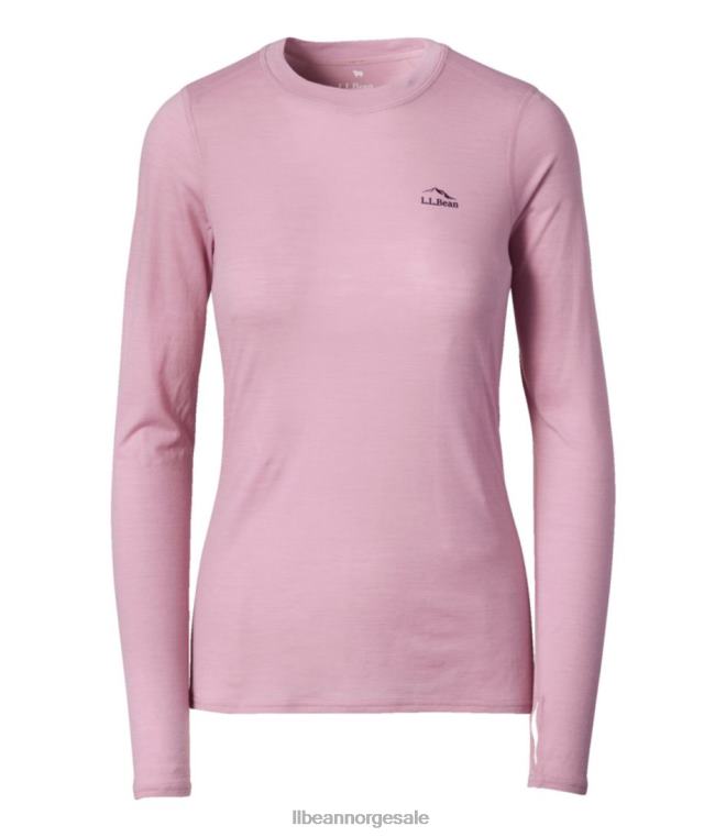 kvinner cresta ultralett 150 crew topp 24VDH3430 L.L.Bean klær lys lilla