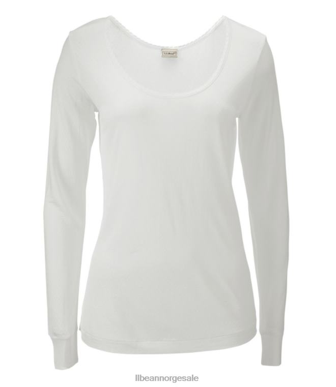 kvinner silke pointelle 24VDH4937 L.L.Bean klær krem