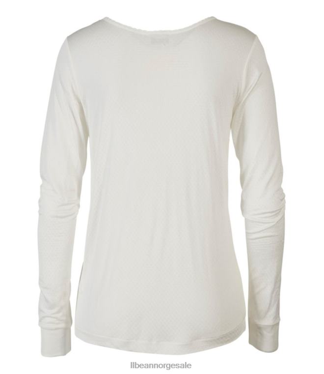 kvinner silke pointelle 24VDH4937 L.L.Bean klær krem
