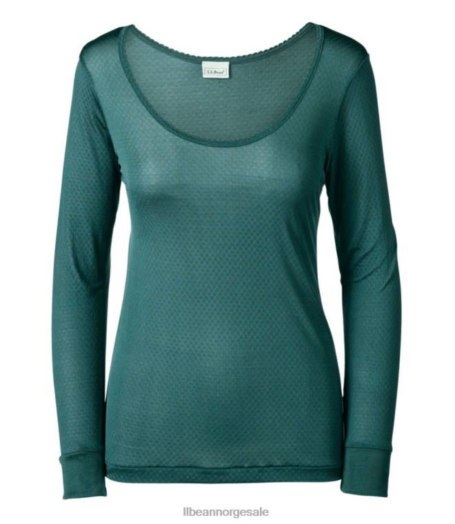kvinner silke pointelle 24VDH517 L.L.Bean klær granfuru