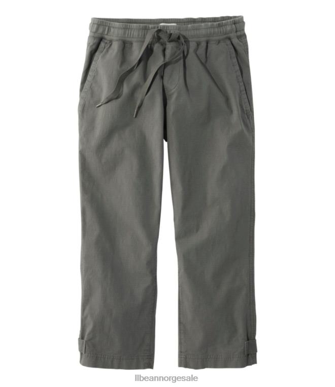 kvinner stretch ripstop pull-on capri bukser 24VDH205 L.L.Bean klær mørk taupe