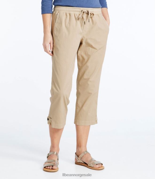kvinner stretch ripstop pull-on capri bukser 24VDH4708 L.L.Bean klær sandbanke