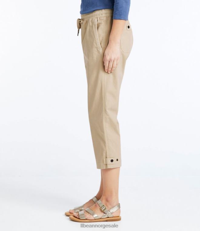 kvinner stretch ripstop pull-on capri bukser 24VDH4708 L.L.Bean klær sandbanke