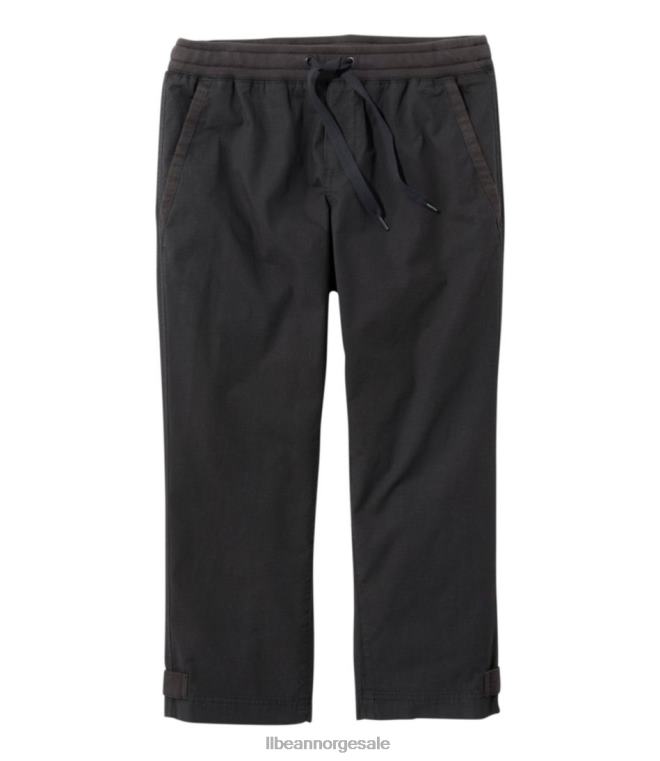 kvinner stretch ripstop pull-on capri bukser 24VDH5756 L.L.Bean klær svart