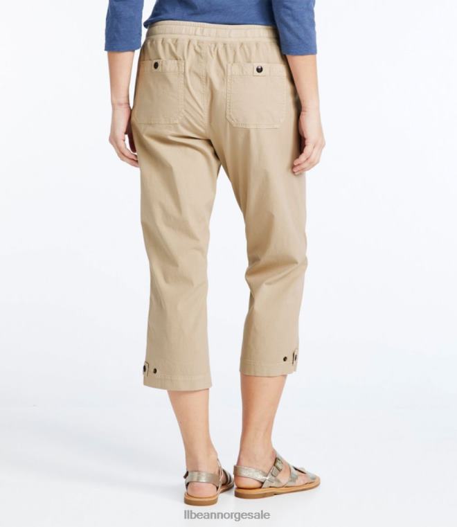 kvinner stretch ripstop pull-on capri bukser 24VDH6930 L.L.Bean klær sjøgrønn