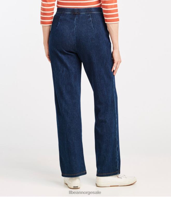 kvinner bukser med perfekt passform 24VDH255 L.L.Bean klær steinvasket denim