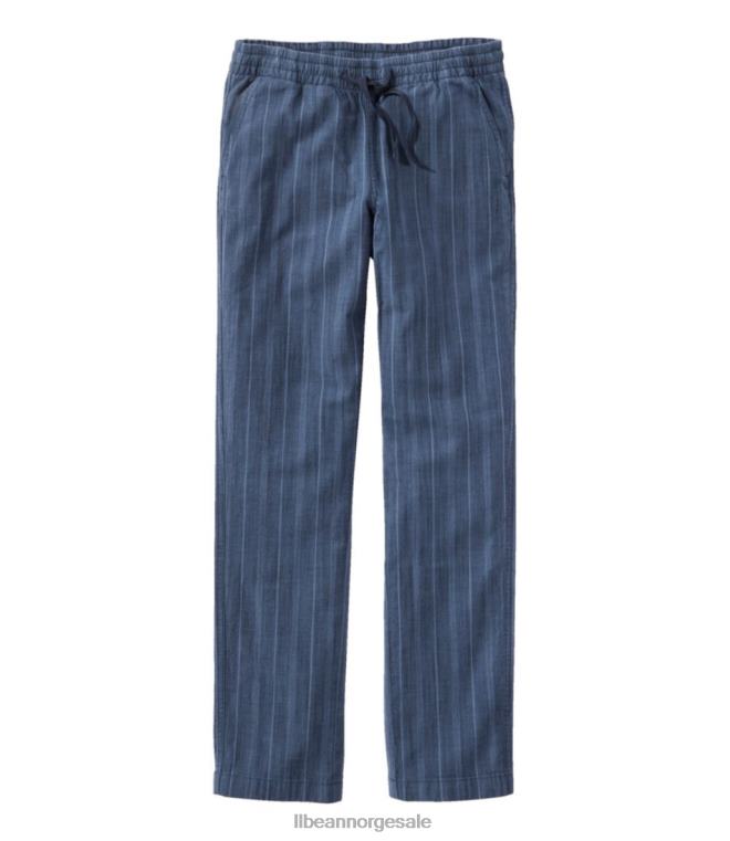 kvinner lakewashed pull-on chinos 24VDH343 L.L.Bean klær mørk indigo