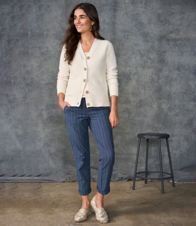 kvinner lakewashed pull-on chinos 24VDH343 L.L.Bean klær mørk indigo
