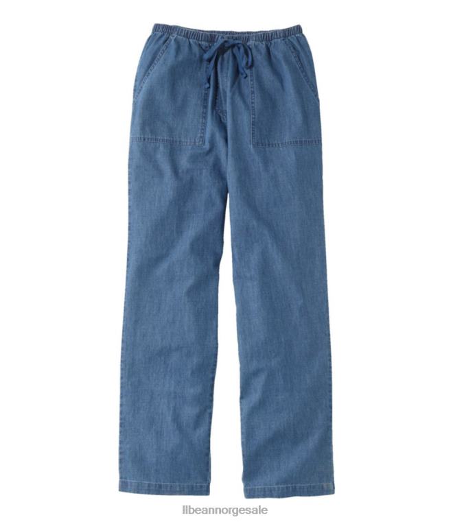 kvinner solvaskede bukser 24VDH239 L.L.Bean klær steinvasket