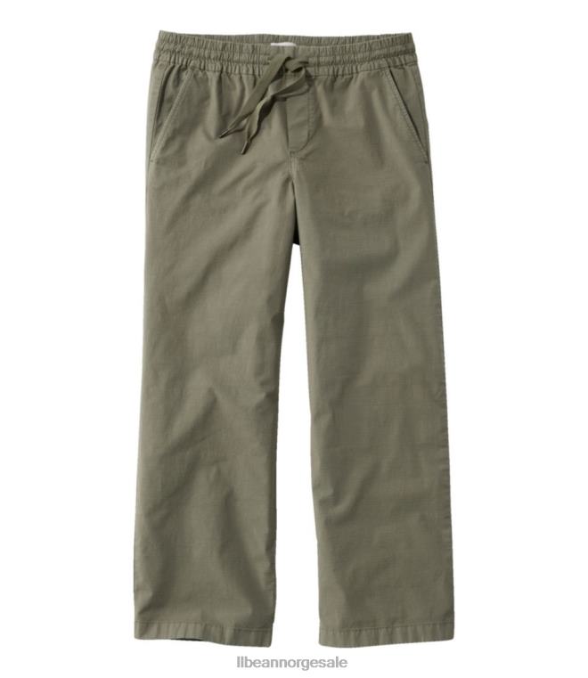 kvinner stretch ripstop pull-on bukser 24VDH5821 L.L.Bean klær dyp oliven