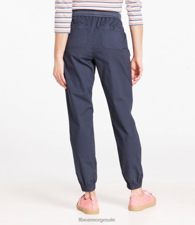 kvinner stretch ripstop pull-on bukser 24VDH6520 L.L.Bean klær stål blå