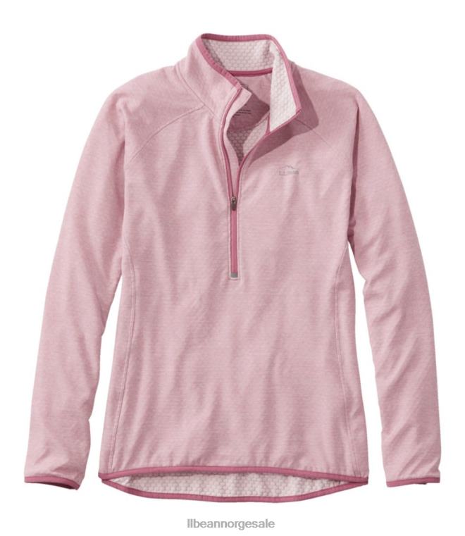 kvinner adventure grid fleece genser med kvart glidelås 24VDH6061 L.L.Bean klær lys lilla lyng