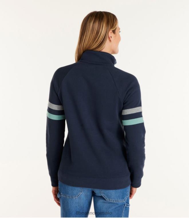 kvinner genser fra 1912 24VDH3053 L.L.Bean klær klassisk marine/sjøfuru
