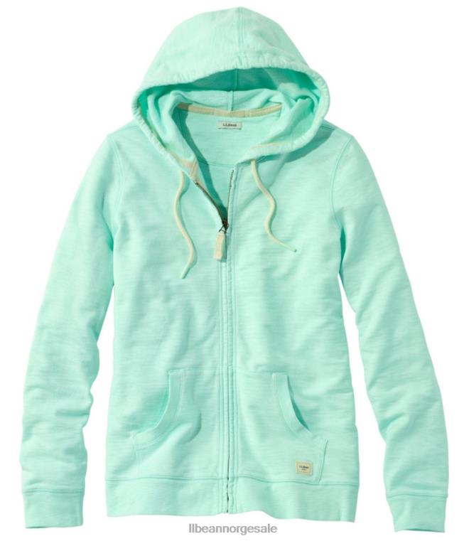 kvinner hettegenser i økologisk bomull 24VDH2979 L.L.Bean klær nautisk aqua