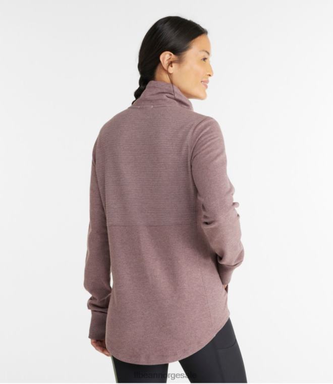 kvinner koselig blandstrikket genser 24VDH4613 L.L.Bean klær grå bjørkelyng