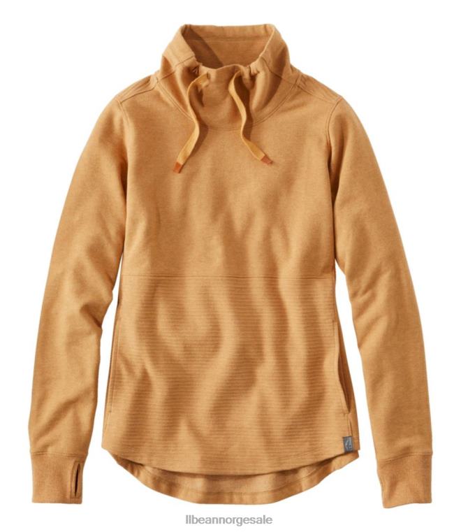 kvinner koselig blandstrikket genser 24VDH50 L.L.Bean klær fløtekaramelllyng