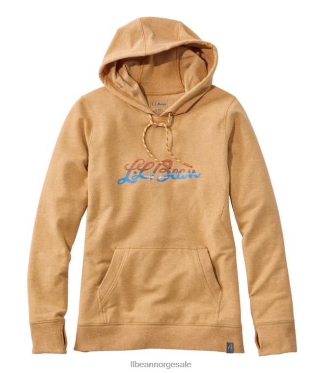 kvinner koselig camp hettegenser 24VDH3292 L.L.Bean klær varm gulllyng katscript