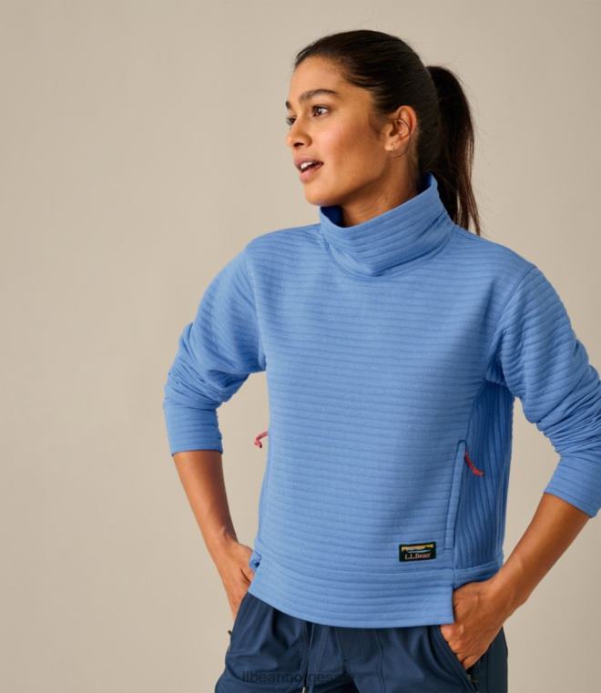 kvinner luftlys genser 24VDH453 L.L.Bean klær mørk periwinkle