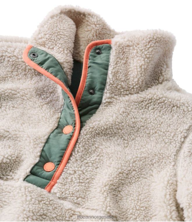 kvinner sherpa fleece genser 24VDH3353 L.L.Bean klær røykblå