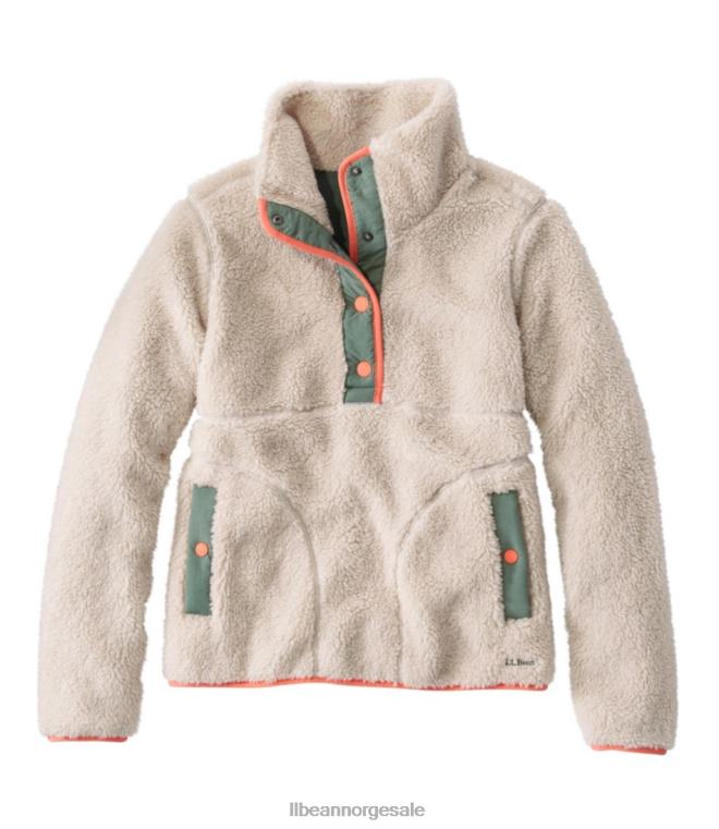 kvinner sherpa fleece genser 24VDH4917 L.L.Bean klær kleberstein