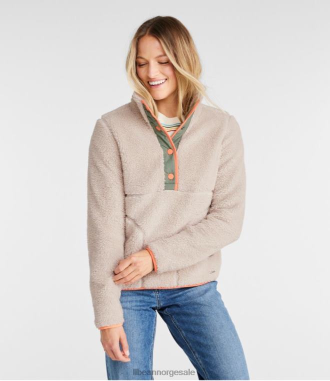 kvinner sherpa fleece genser 24VDH4917 L.L.Bean klær kleberstein