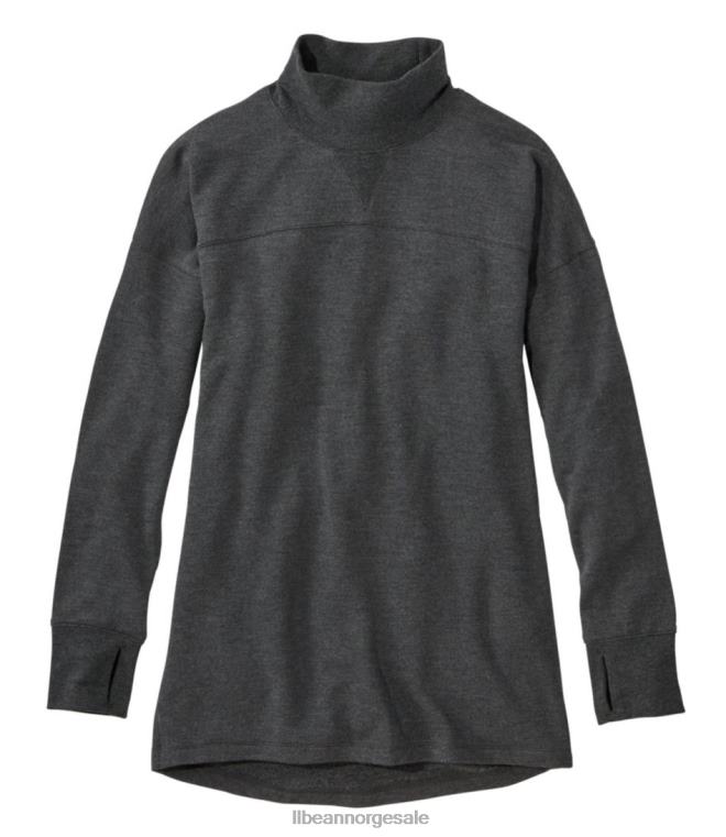 kvinner softflex mockneck genser 24VDH4942 L.L.Bean klær midnatt svart lyng