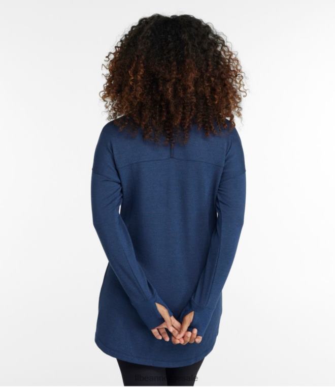 kvinner softflex mockneck genser 24VDH4942 L.L.Bean klær midnatt svart lyng