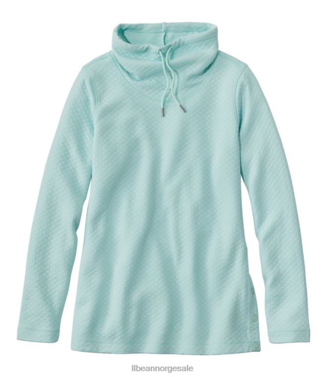 kvinner softlight vattert topp 24VDH5687 L.L.Bean klær kjølig havblått