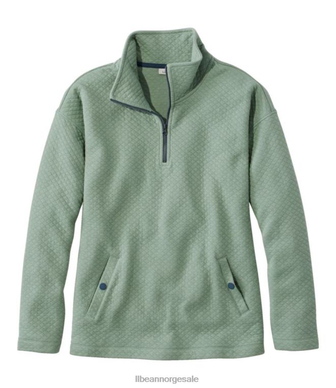 kvinner softlight vattert topp 24VDH5917 L.L.Bean klær falmet salvie