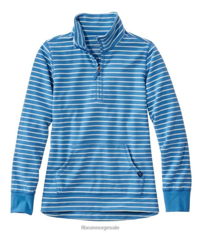 kvinner ultramyk svette 24VDH5875 L.L.Bean klær marinblå/kremfarge