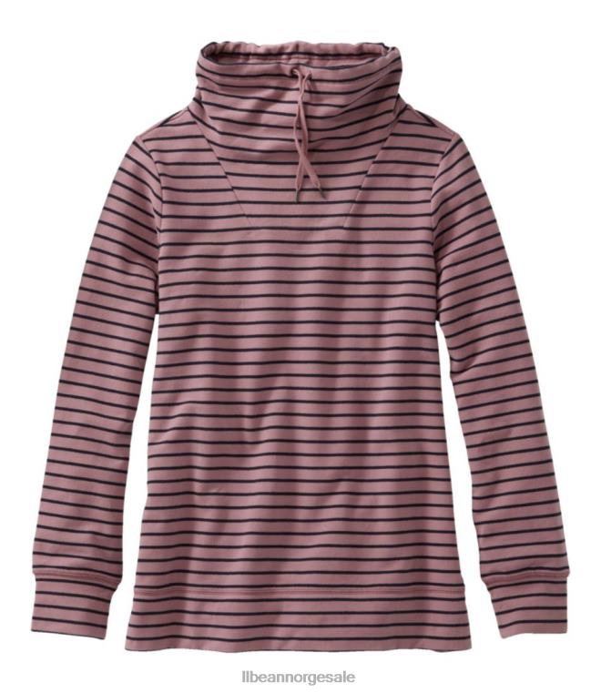 kvinner ultramyk sweats traktert genser 24VDH3348 L.L.Bean klær vasket orkidé/klassisk marine