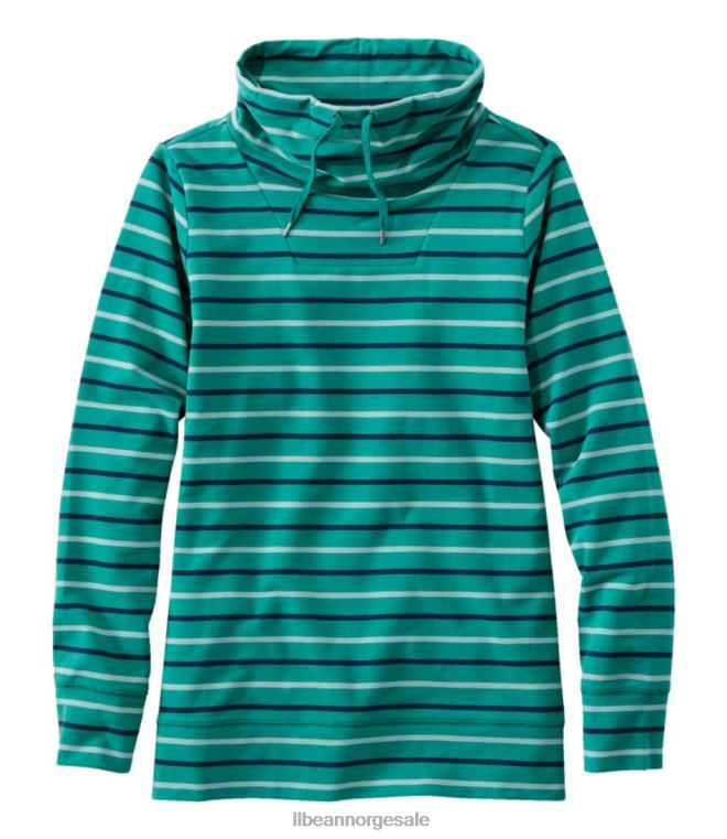 kvinner ultramyk sweats traktert genser 24VDH4912 L.L.Bean klær varm blågrønn/klassisk marine