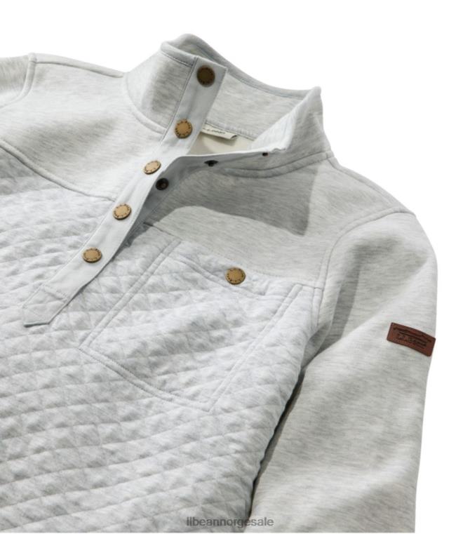 kvinner vattert genser 24VDH5913 L.L.Bean klær solbelyst korall