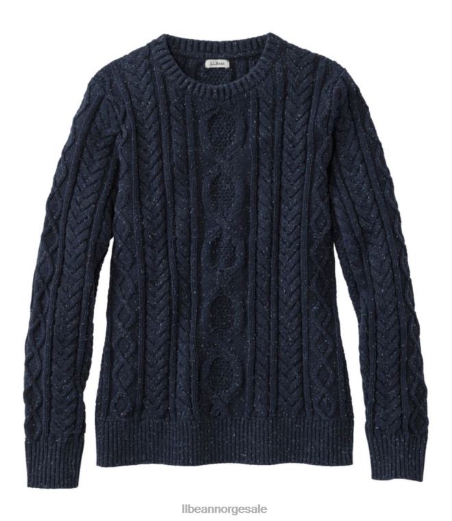 kvinner Heritage myk bomullsfiskergenser 24VDH6609 L.L.Bean klær marinen donegal
