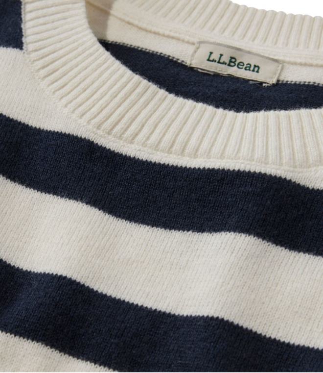 kvinner genser i bomull/cashmir 24VDH711 L.L.Bean klær klassisk marine