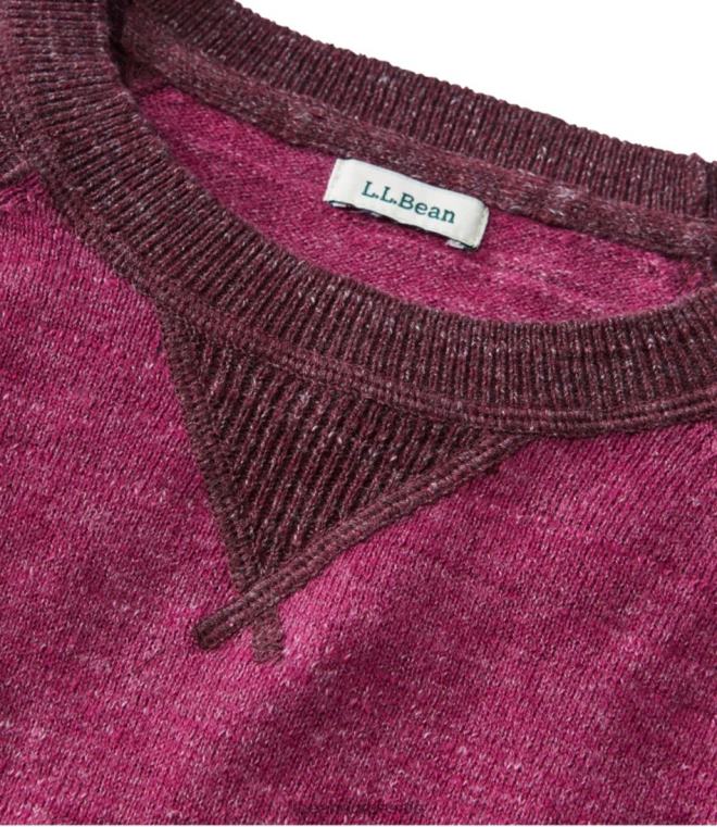 kvinner genser i økologisk bomull 24VDH119 L.L.Bean klær dyp vin