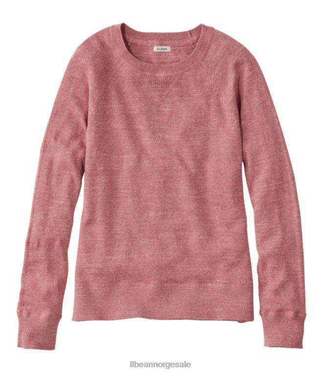 kvinner genser i økologisk bomull 24VDH4736 L.L.Bean klær rose vask