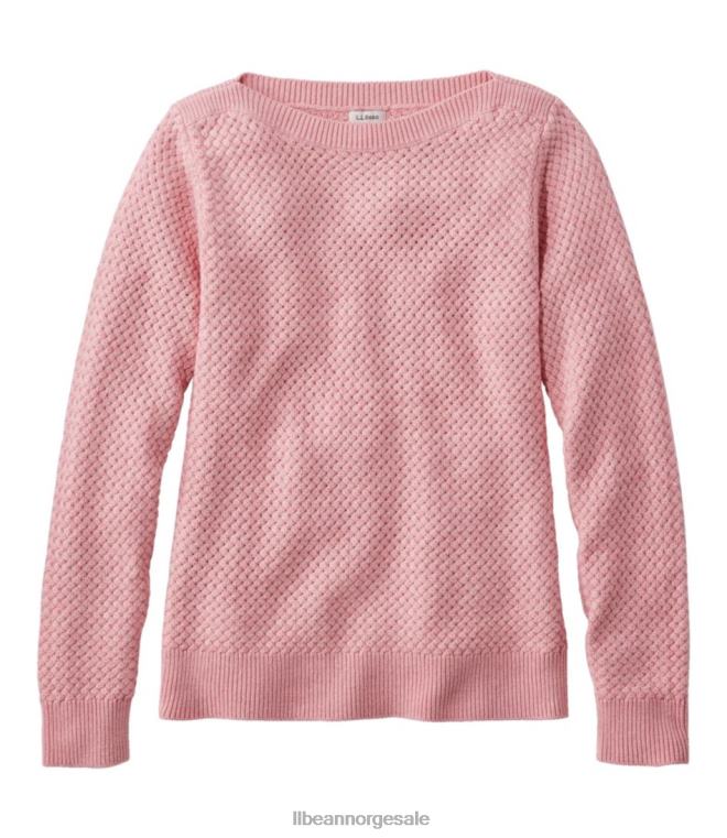 kvinner kurvvev genser 24VDH6550 L.L.Bean klær rose vask