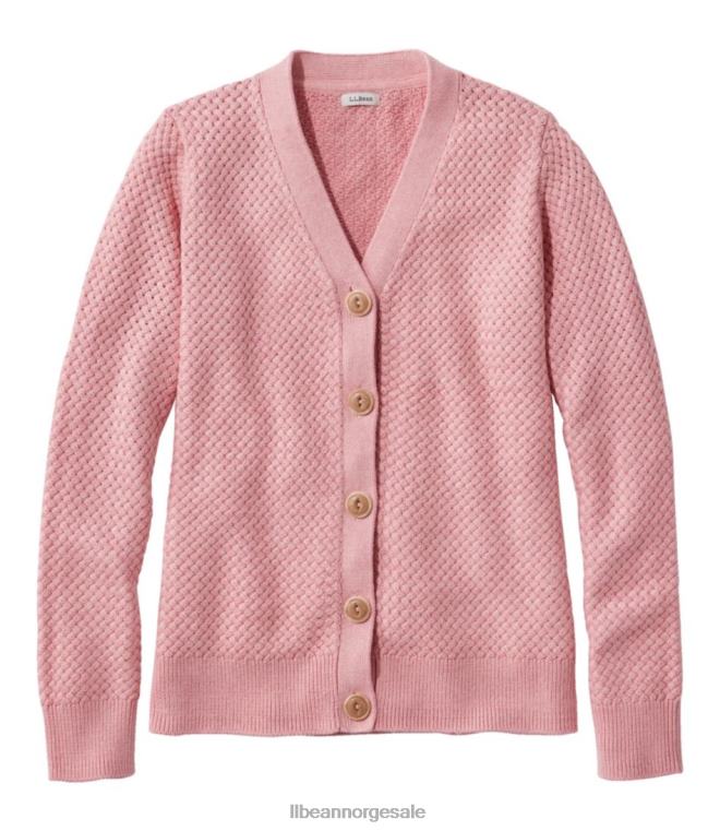 kvinner kurvvev genser 24VDH6641 L.L.Bean klær rose vask