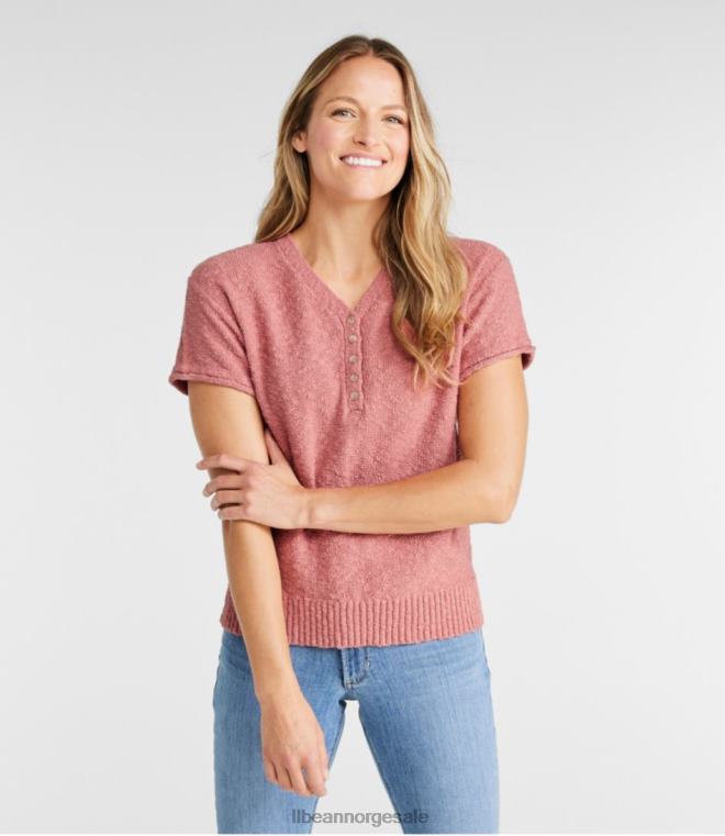 kvinner middels tung bomullsgenser 24VDH5976 L.L.Bean klær rose vask