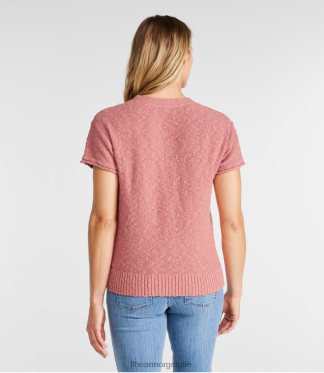 kvinner middels tung bomullsgenser 24VDH5976 L.L.Bean klær rose vask