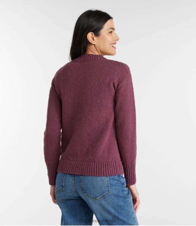 kvinner ragg genser i bomull 24VDH112 L.L.Bean klær bay tan fair isle