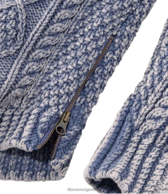 kvinner signatur bomull fisherman tunika genser 24VDH586 L.L.Bean klær rosa grapefrukt vasket
