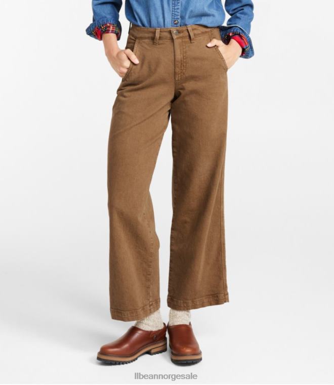 kvinner 207 vintage jeans 24VDH459 L.L.Bean klær lønnebrun