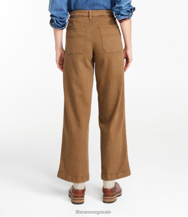kvinner 207 vintage jeans 24VDH459 L.L.Bean klær lønnebrun