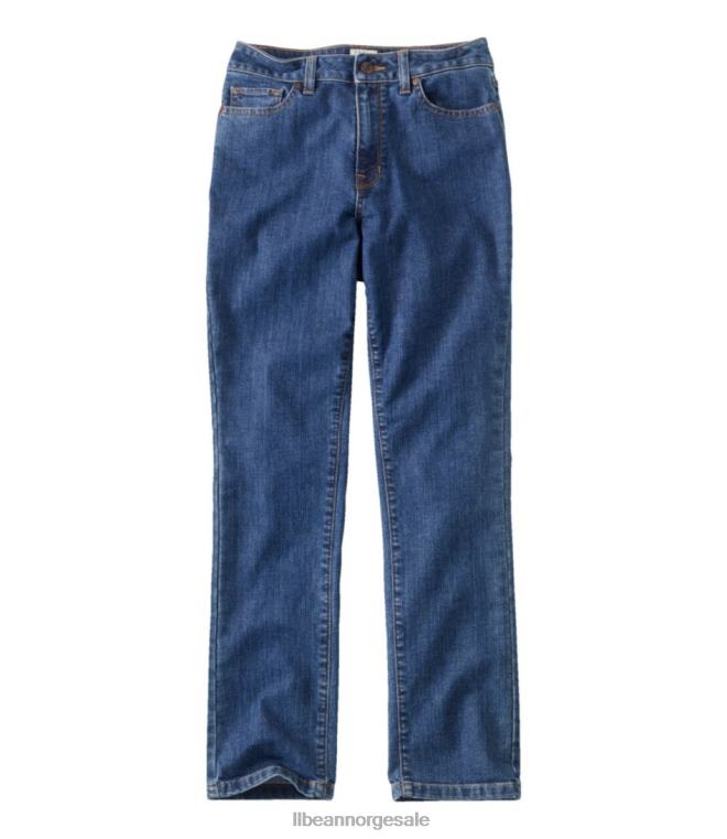 kvinner ankeljeans i ekte form 24VDH469 L.L.Bean klær steinvasket