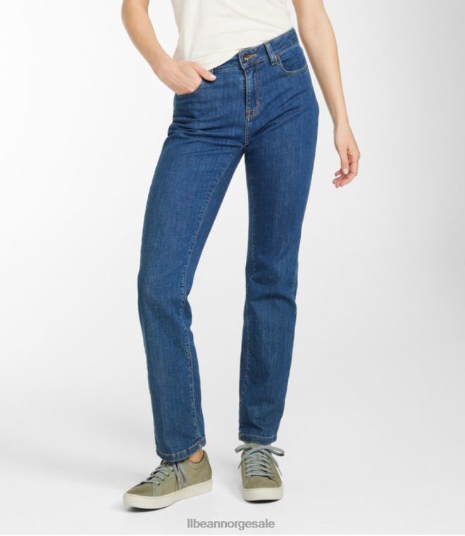 kvinner jeans i ekte form 24VDH2983 L.L.Bean klær steinvasket