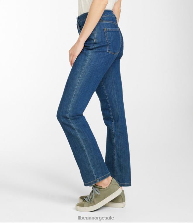 kvinner jeans i ekte form 24VDH2983 L.L.Bean klær steinvasket