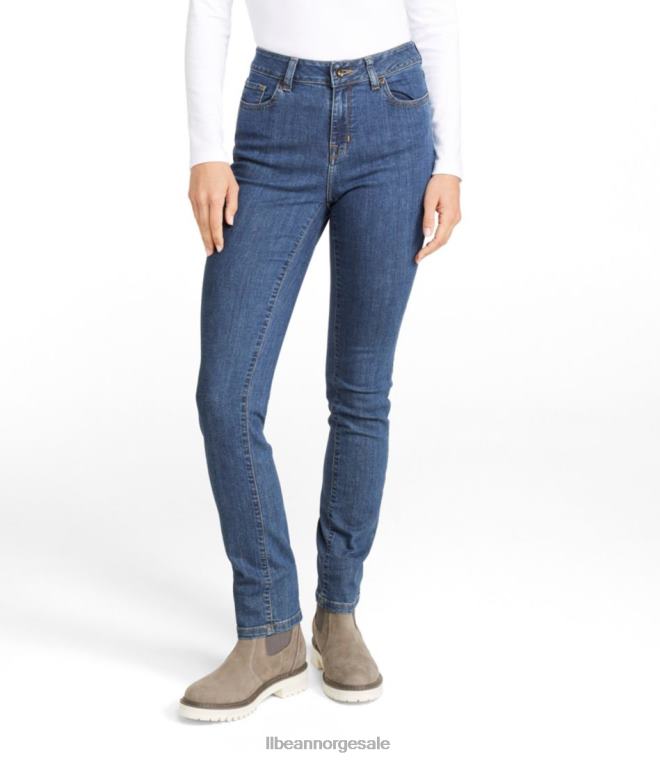 kvinner jeans i ekte form 24VDH3197 L.L.Bean klær steinvasket
