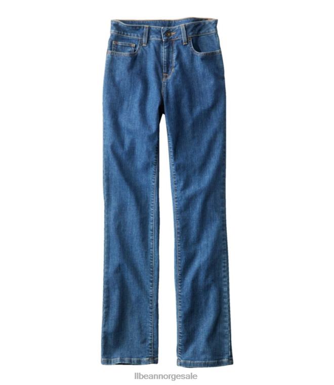 kvinner jeans i ekte form 24VDH6437 L.L.Bean klær lett indigo
